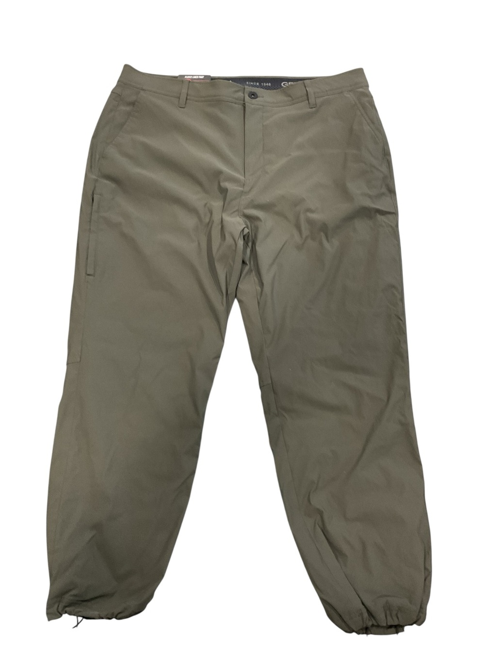 Gerry Mens Fleece Lined Pants Green 40x30 Hiking Outdoor Trousers NEW